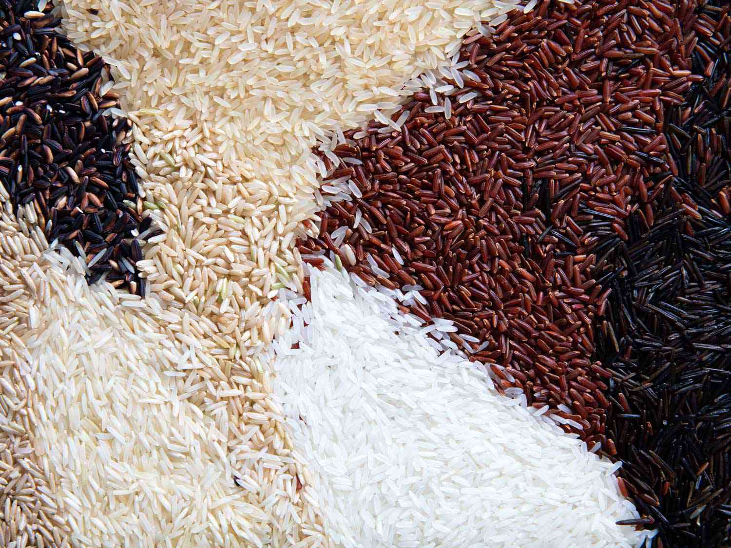 Raw rice types